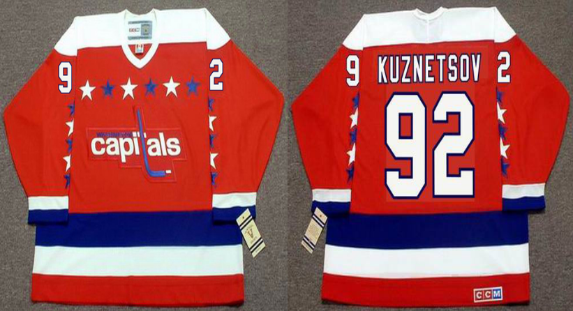 2019 Men Washington Capitals #92 Kuznetsov red CCM NHL jerseys
